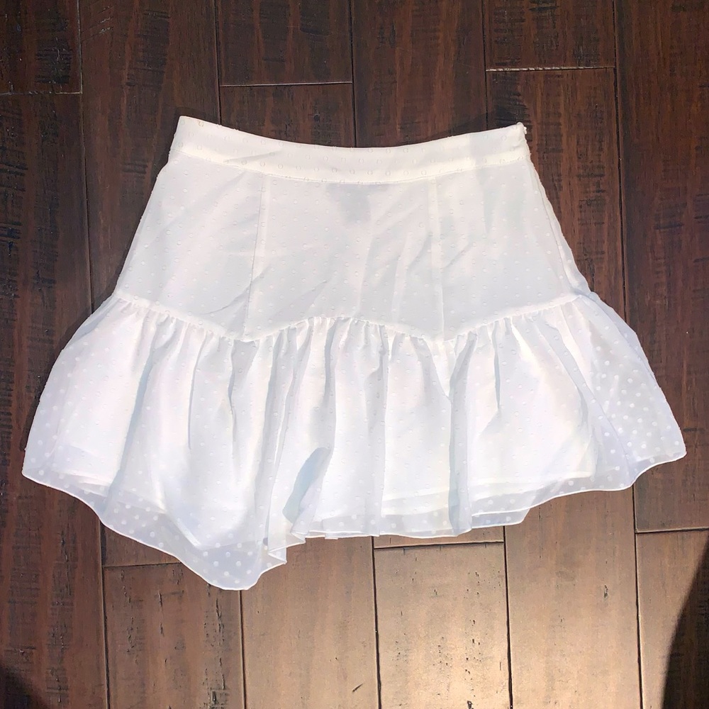NWT Forever 21 White Polka Dot Skirt